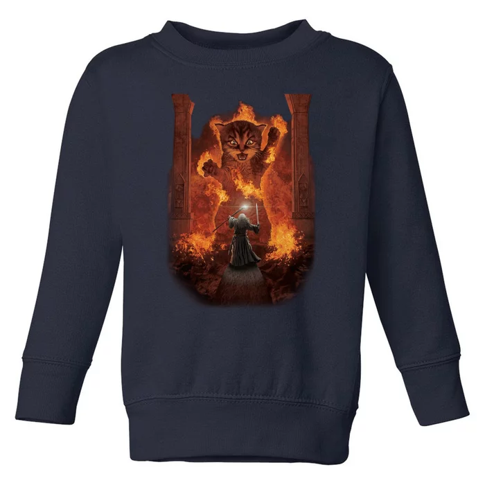 Balrog Cat You Shall Not Pass Wizard Monster Fight Toddler Sweatshirt