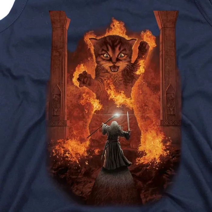 Balrog Cat You Shall Not Pass Wizard Monster Fight Tank Top