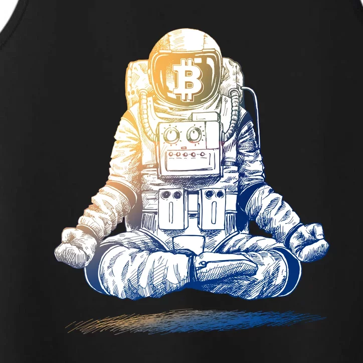 Bitcoin Cryptocurrency Yoga Astronaut Performance Tank