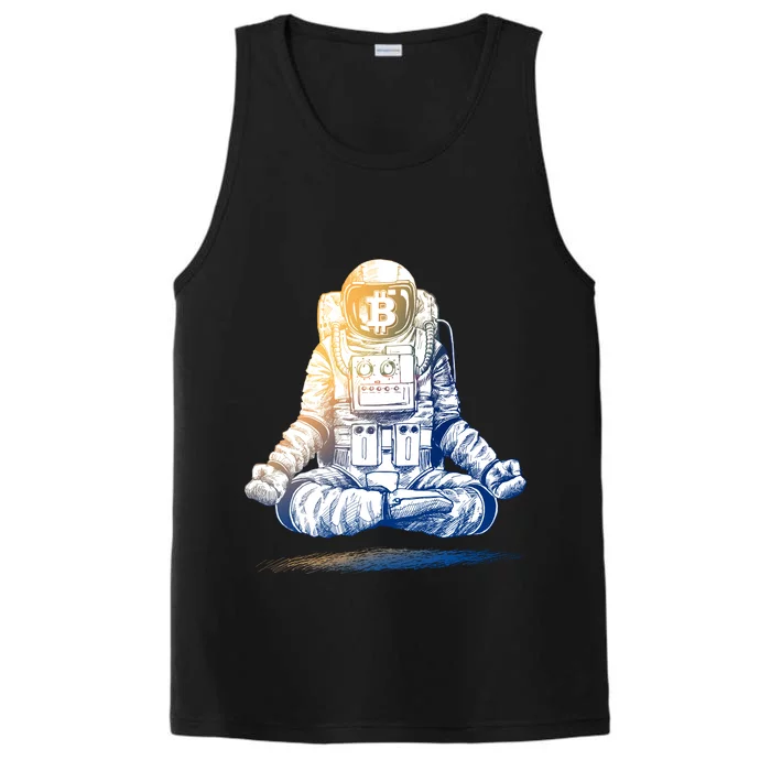 Bitcoin Cryptocurrency Yoga Astronaut Performance Tank