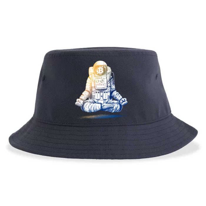 Bitcoin Cryptocurrency Yoga Astronaut Sustainable Bucket Hat