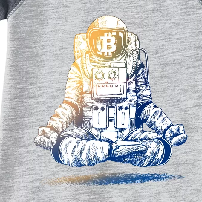 Bitcoin Cryptocurrency Yoga Astronaut Infant Baby Jersey Bodysuit