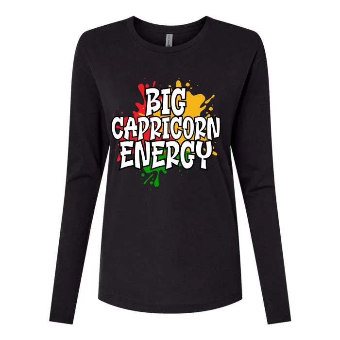 Big Capricorn Zodiac Energy Meaningful Gift Womens Cotton Relaxed Long Sleeve T-Shirt