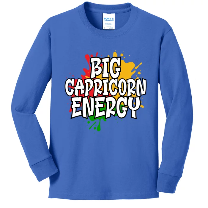 Big Capricorn Zodiac Energy Meaningful Gift Kids Long Sleeve Shirt