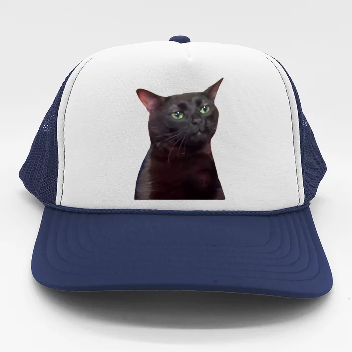 Black Cat Zoning Out Trucker Hat