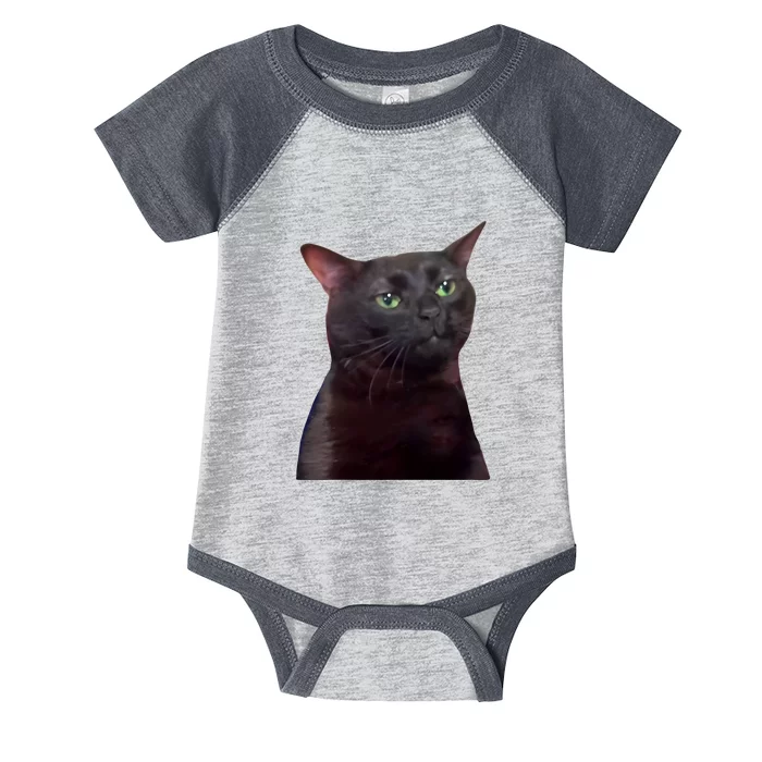 Black Cat Zoning Out Infant Baby Jersey Bodysuit