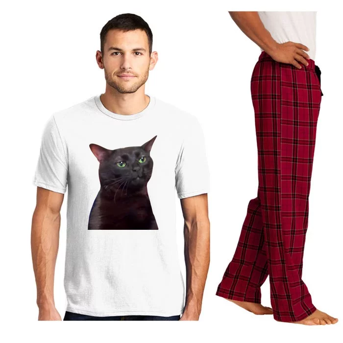 Black Cat Zoning Out Pajama Set