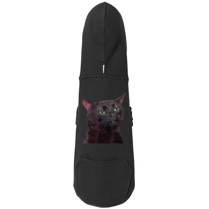 Black Cat Zoning Out Doggie 3-End Fleece Hoodie