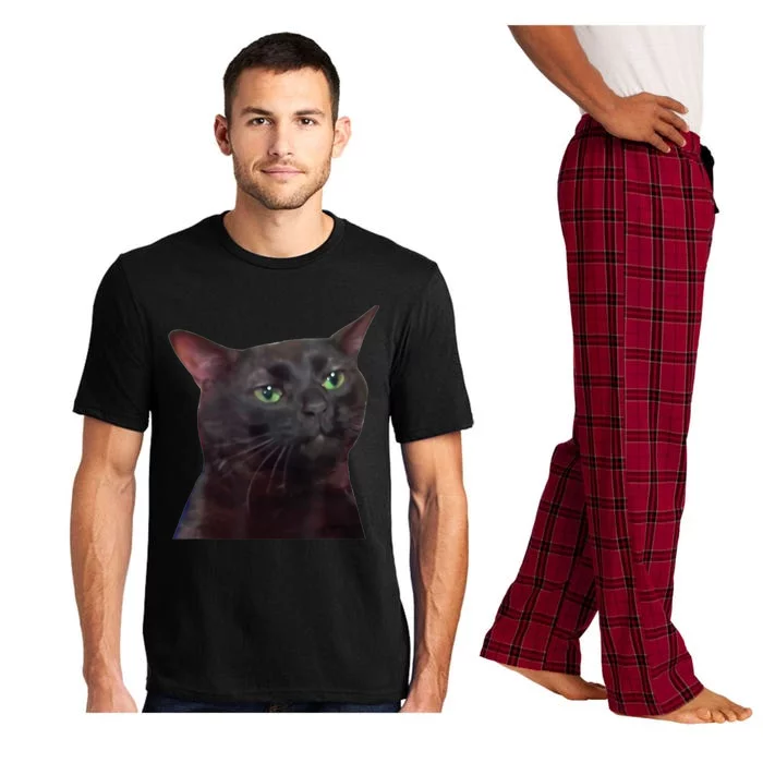 Black Cat Zoning Out Pajama Set