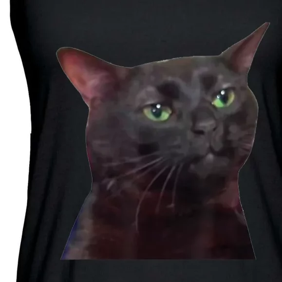 Black Cat Zoning Out Ladies Essential Flowy Tank