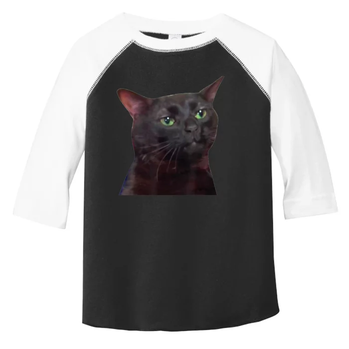 Black Cat Zoning Out Toddler Fine Jersey T-Shirt