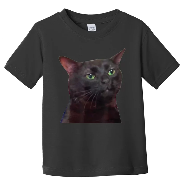 Black Cat Zoning Out Toddler T-Shirt