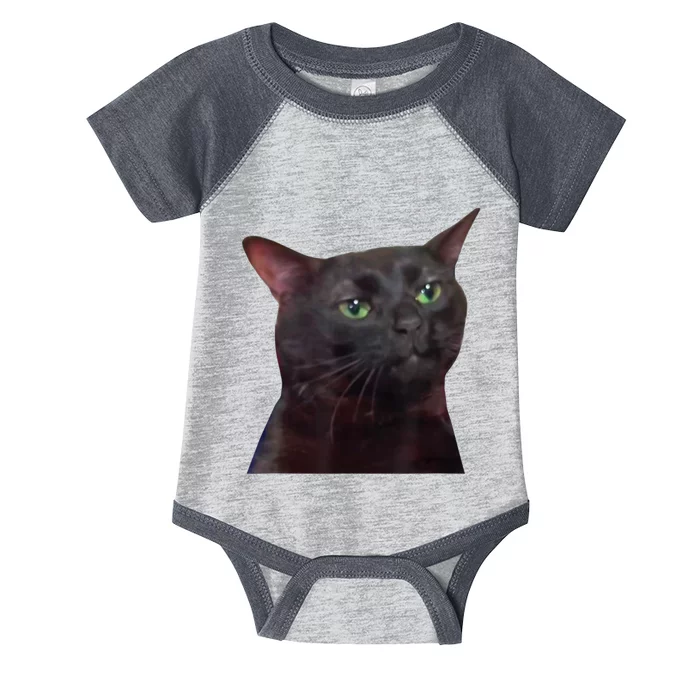 Black Cat Zoning Out Infant Baby Jersey Bodysuit