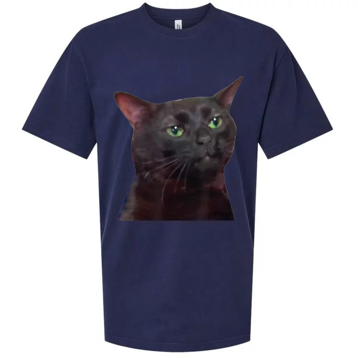 Black Cat Zoning Out Sueded Cloud Jersey T-Shirt