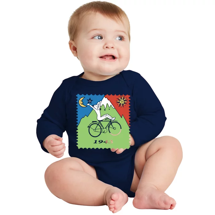 Bicycle Day 1943 Lsd Acid Hofn Trip Meaningful Gift Meaningful Gift Baby Long Sleeve Bodysuit