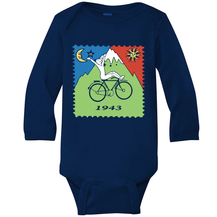 Bicycle Day 1943 Lsd Acid Hofn Trip Meaningful Gift Meaningful Gift Baby Long Sleeve Bodysuit