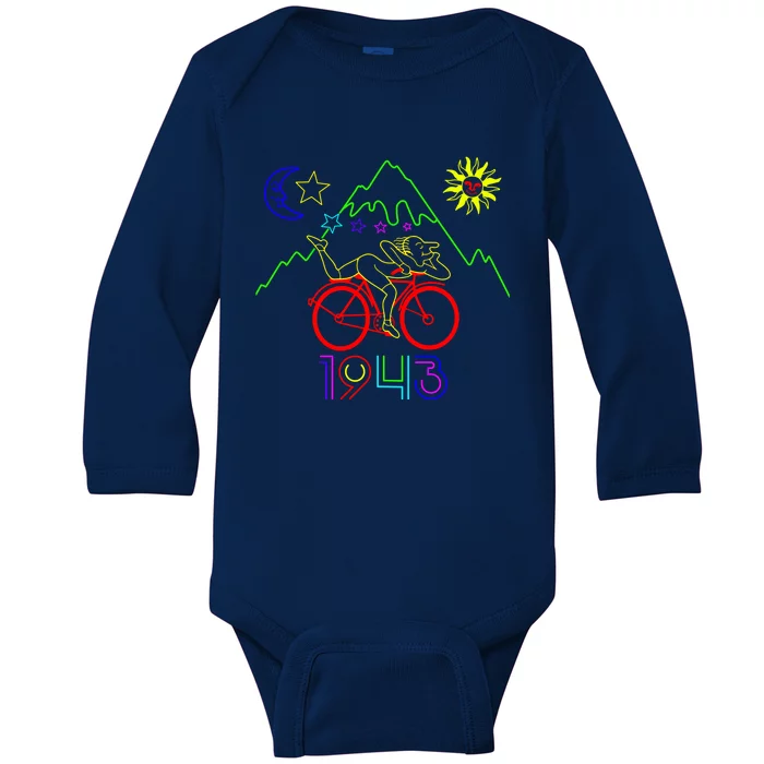 Bicycle Day 1943 Lsd Creator Great Gift Acid Trip Great Gift Baby Long Sleeve Bodysuit