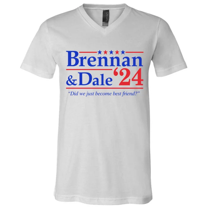 Brennan & Dale 2024 Funny Election V-Neck T-Shirt