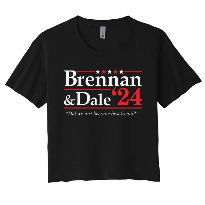 Brennan Dale 2024 Funny Vintage Political Fan Gift Women Women's Crop Top Tee