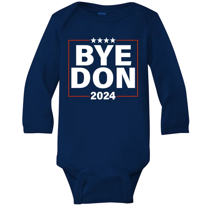 Bye Don 2024 Joe Biden Resigns Baby Long Sleeve Bodysuit