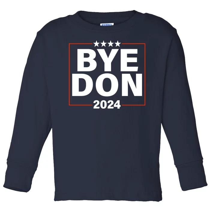 Bye Don 2024 Joe Biden Resigns Toddler Long Sleeve Shirt