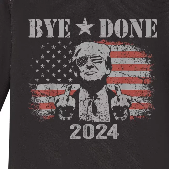 Bye Don 2024 Bye Bye Biden Out Of Office Baby Long Sleeve Bodysuit