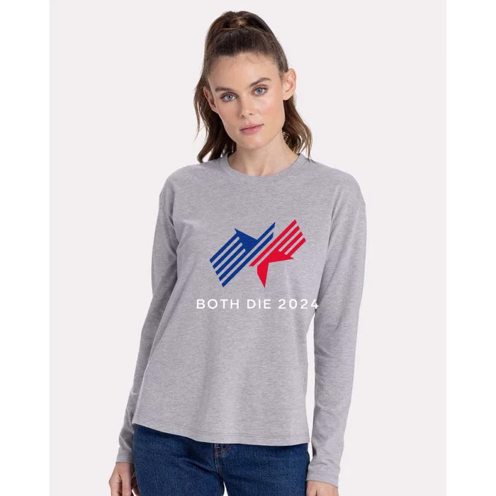 Both Die 2024 New Plan Though Election 2024 Womens Cotton Relaxed Long Sleeve T-Shirt