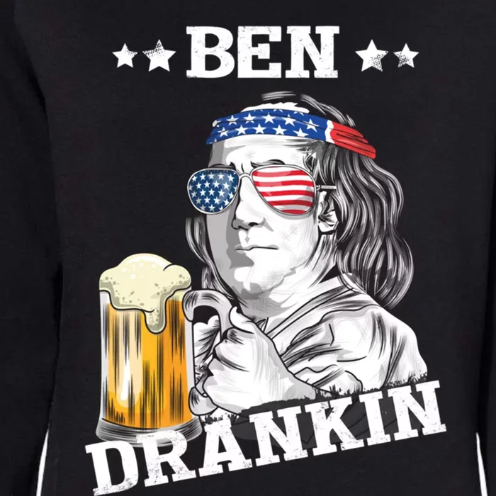 Ben Drankin 4th Of July Funny American Gift Womens California Wash Sweatshirt