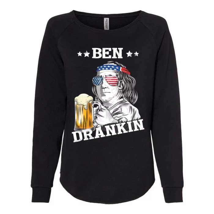 Ben Drankin 4th Of July Funny American Gift Womens California Wash Sweatshirt