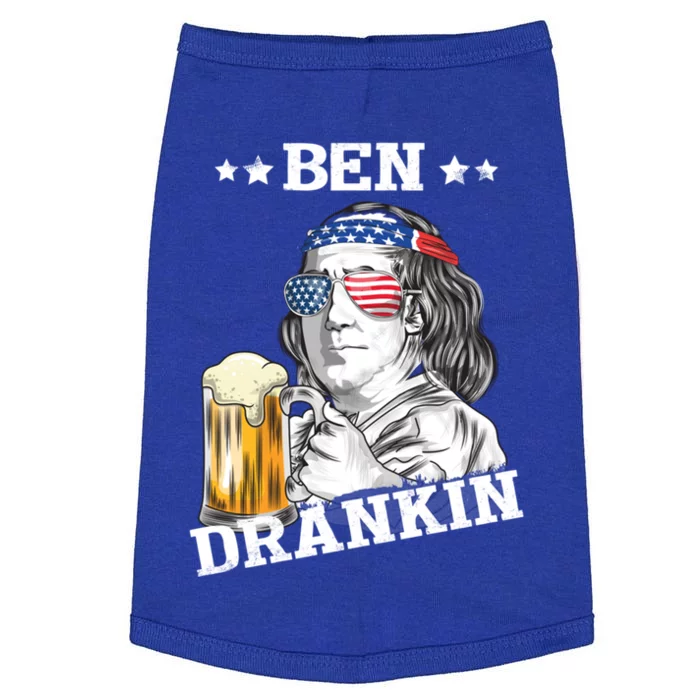 Ben Drankin 4th Of July Funny American Gift Doggie Tank