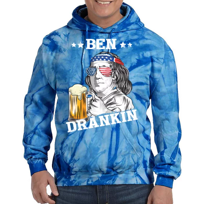 Ben Drankin 4th Of July Funny American Gift Tie Dye Hoodie