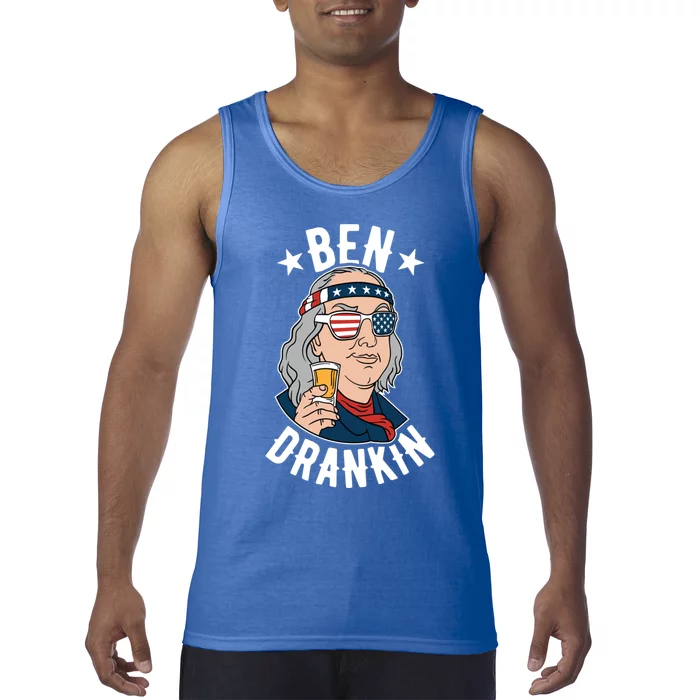 Ben Drankin 4th Of July Funny Benjamin Franklin Ing Gift Tank Top