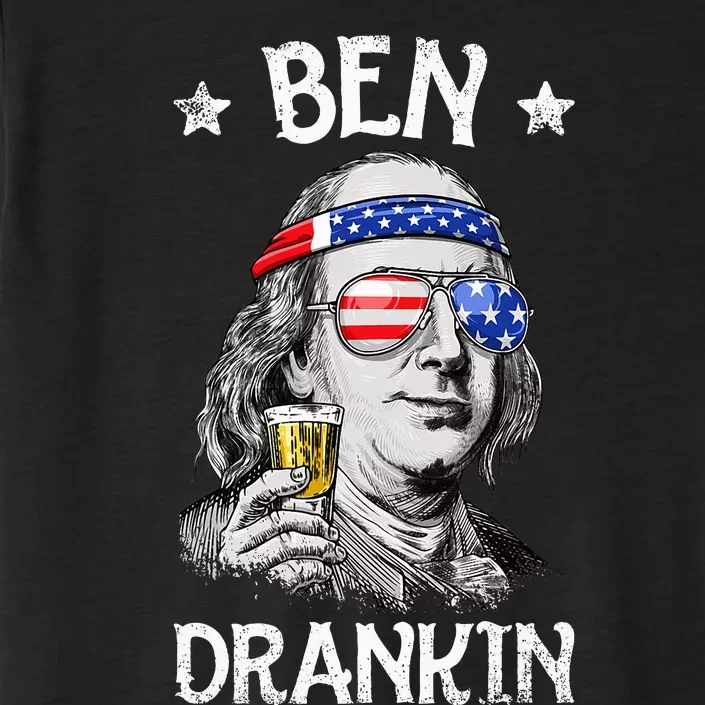 Ben Drankin 4th Of July Benjamin Franklin Usa Flag ChromaSoft Performance T-Shirt