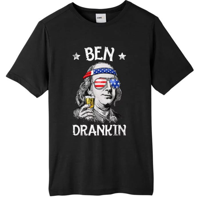 Ben Drankin 4th Of July Benjamin Franklin Usa Flag ChromaSoft Performance T-Shirt