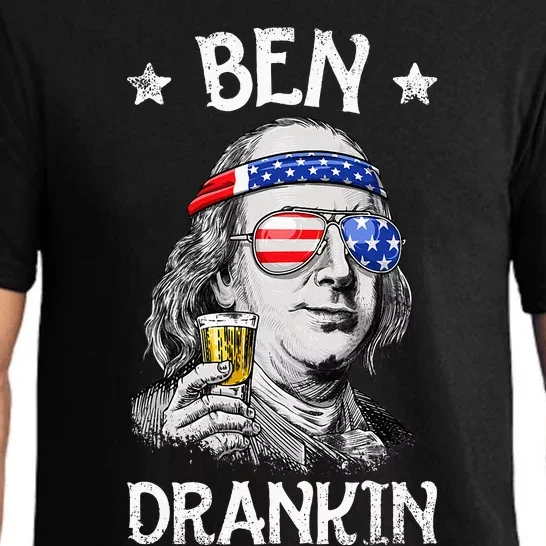 Ben Drankin 4th Of July Benjamin Franklin Usa Flag Pajama Set