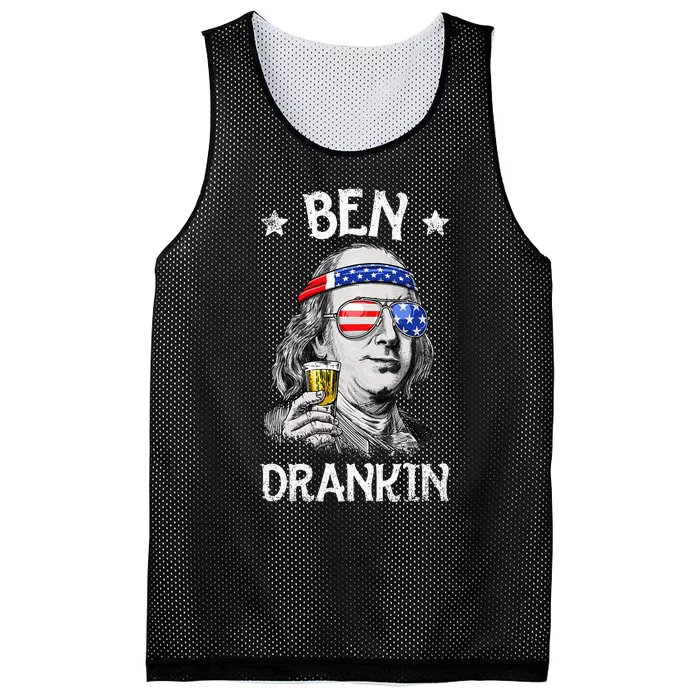 Ben Drankin 4th Of July Benjamin Franklin Usa Flag Mesh Reversible Basketball Jersey Tank