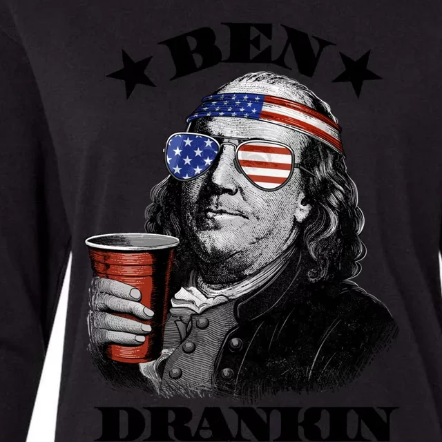 Ben Drankin 4th Of July Funny Usa Franklin Ing Gift Womens Cotton Relaxed Long Sleeve T-Shirt