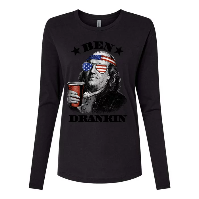 Ben Drankin 4th Of July Funny Usa Franklin Ing Gift Womens Cotton Relaxed Long Sleeve T-Shirt