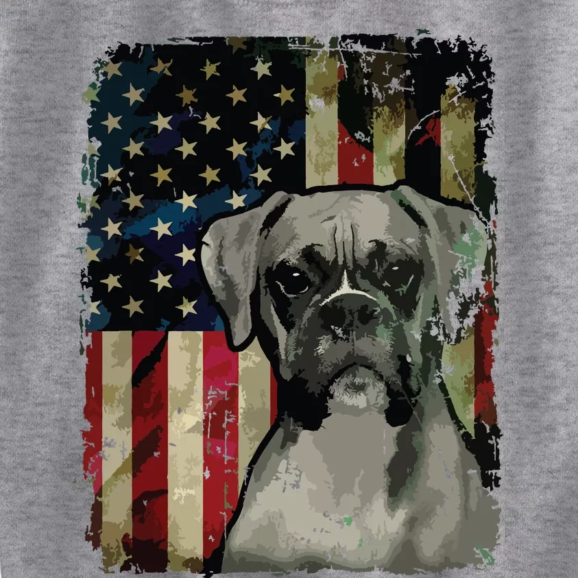 Boxer Dog 4th Of July American Flag Patriotic Kids Sweatshirt