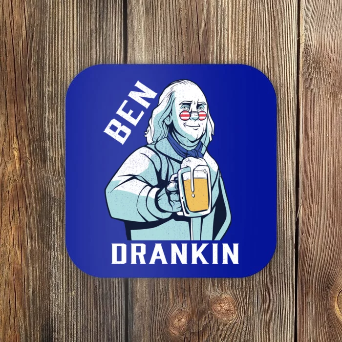 Ben Drankin 4th Of July Funny Patriotic Merica Gift Coaster