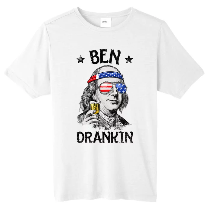 Ben Drankin 4th of July Benjamin Franklin American Flag ChromaSoft Performance T-Shirt