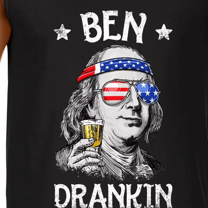 Ben Drankin 4th Of July Benjamin Franklin Women Usa Flag Comfort Colors® Tank Top