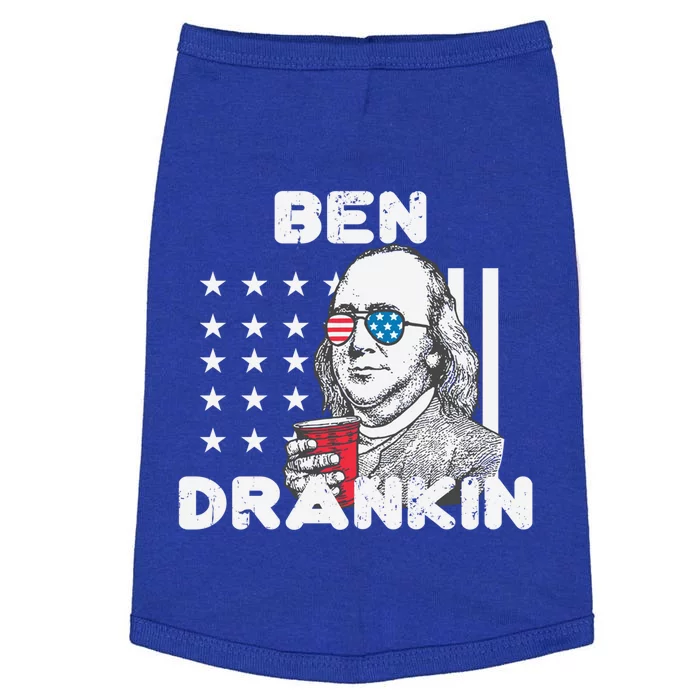 Ben Drankin 4th Of July Patriotic Funny Benjamin Franklin Meaningful Gift Doggie Tank