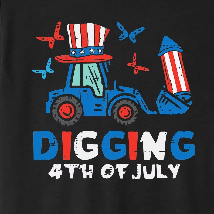 Bulldozer Digging 4th Of July July Fourth ChromaSoft Performance T-Shirt