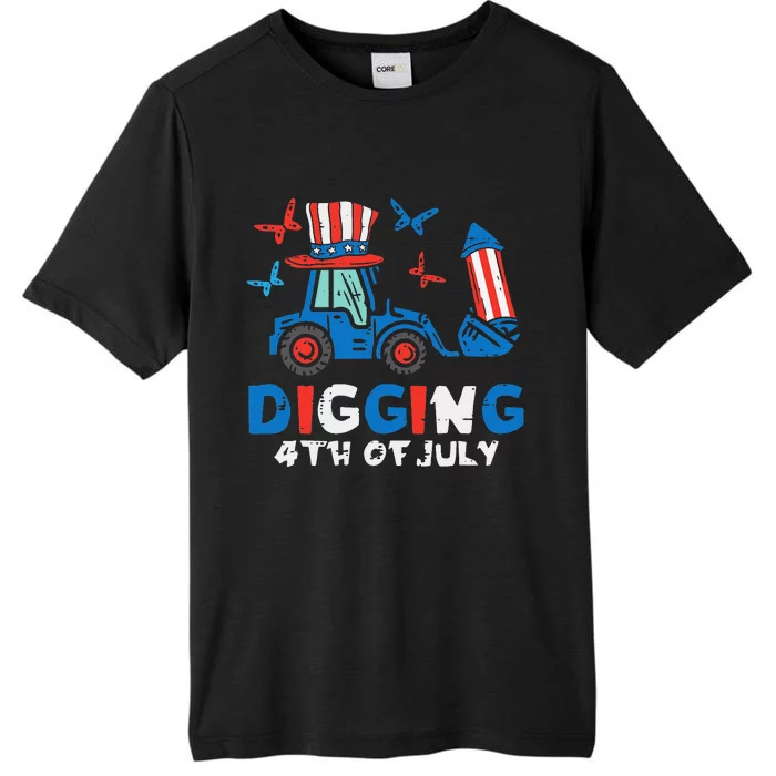 Bulldozer Digging 4th Of July July Fourth ChromaSoft Performance T-Shirt