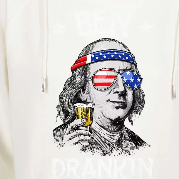 Ben Drankin 4th Of July Benjamin Franklin Womens Funnel Neck Pullover Hood