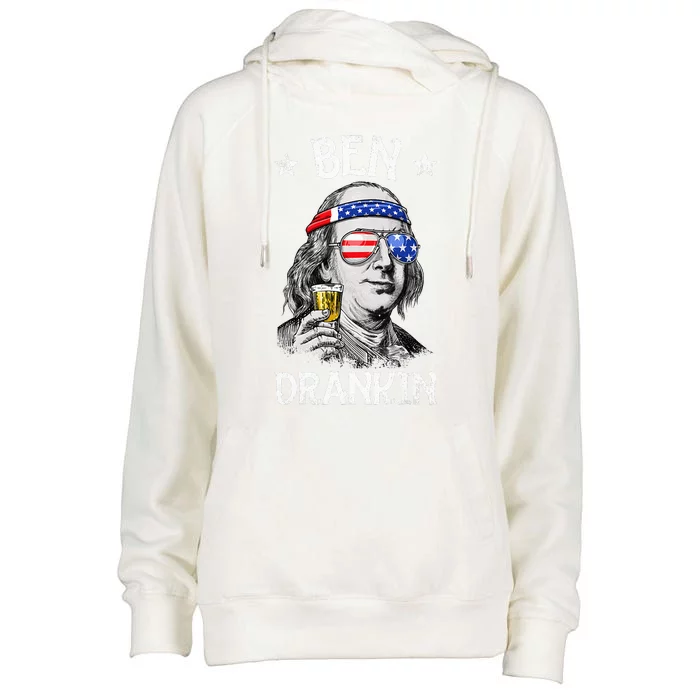 Ben Drankin 4th Of July Benjamin Franklin Womens Funnel Neck Pullover Hood