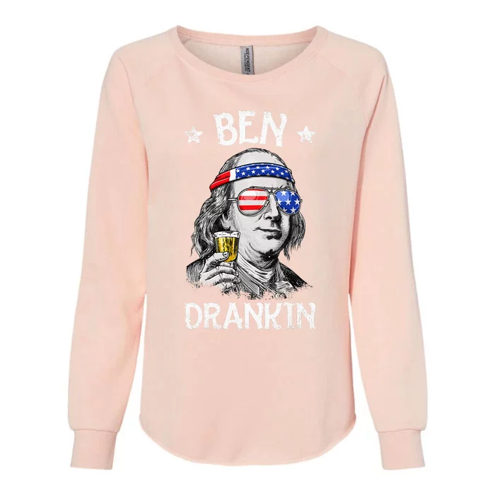 Ben Drankin 4th Of July Benjamin Franklin Womens California Wash Sweatshirt