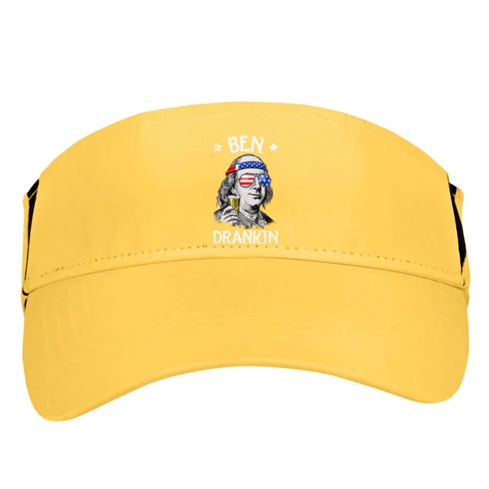 Ben Drankin 4th Of July Benjamin Franklin Adult Drive Performance Visor