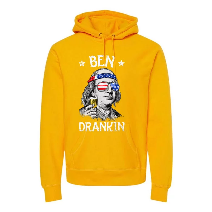 Ben Drankin 4th Of July Benjamin Franklin Premium Hoodie